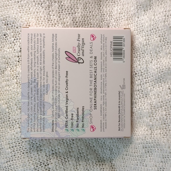 SERAPHINE botanicals Geranium+Glow Blush+Highlight Palette in HELIOPINK - Picture 8 of 12